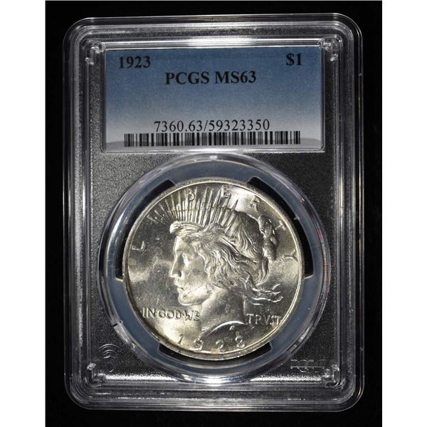 1923 PEACE DOLLAR PCGS MS63