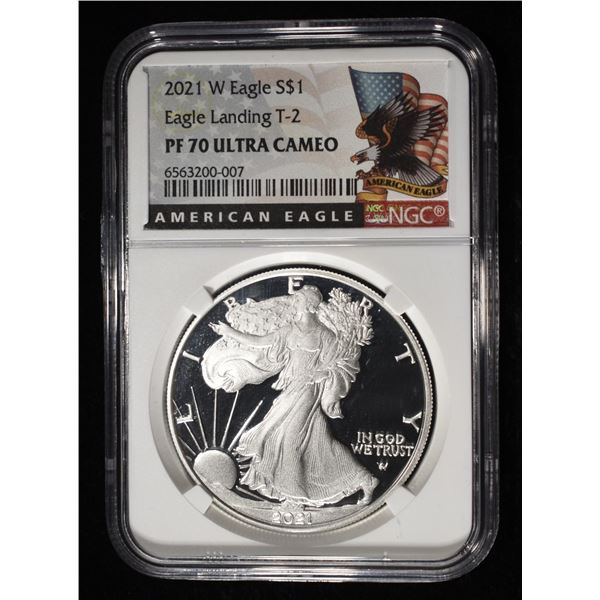 2021-W AMERICAN SILVER EAGLE NGC PF70 ULTRA CAMEO
