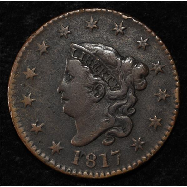 1817 LARGE CENT VF