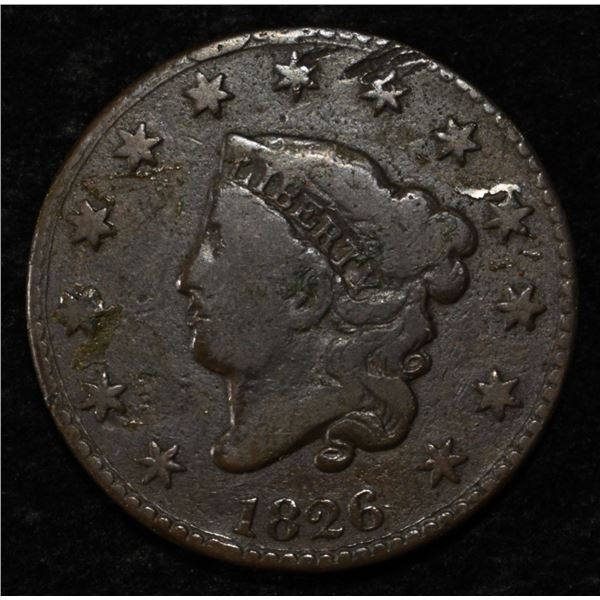 1826 LARGE CENT VG