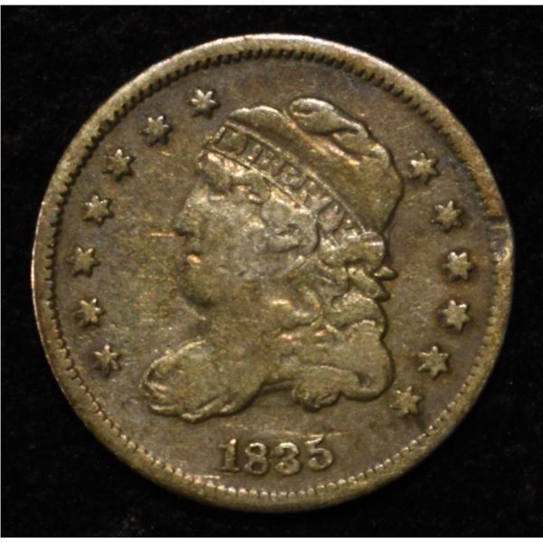 1835 BUST HALF DIME VF