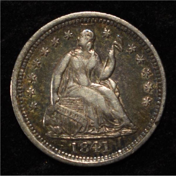 1841 SEATED LIBERTY HALF DIME XF