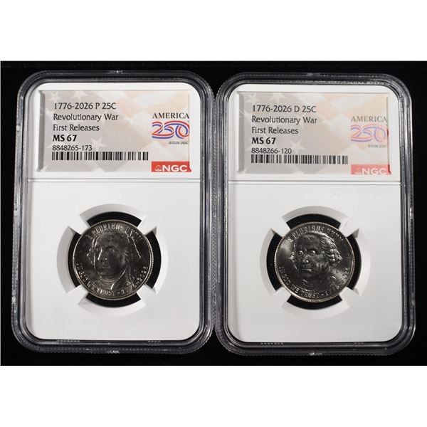 1776-2026-P&D 25C REVOLUTIONARY WAR NGC MS67