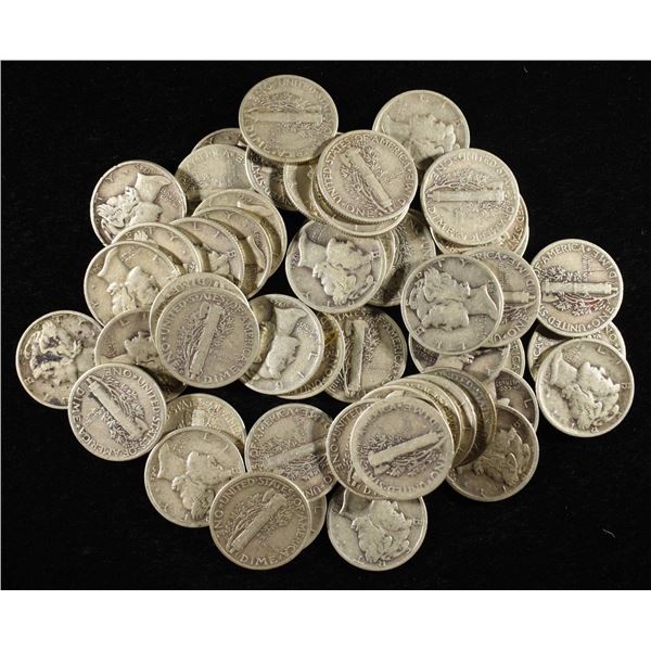 (50) MERCURY DIMES
