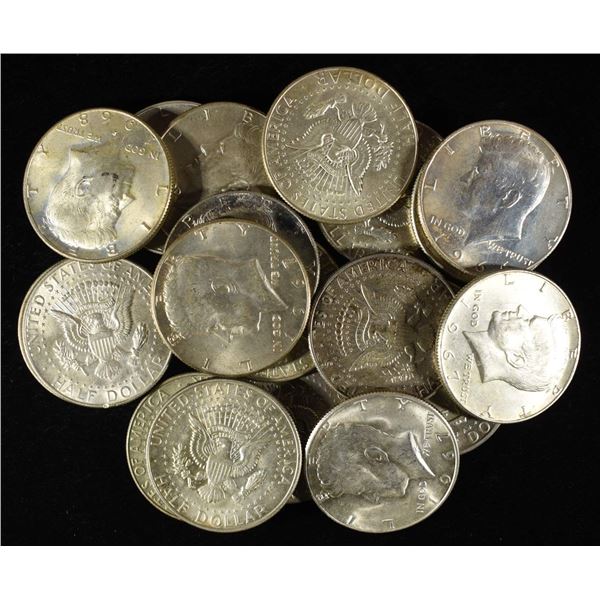 (20) 40% SILVER KENNEDY HALF DOLLARS