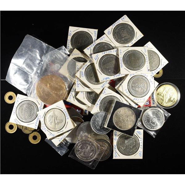 (50) MISC. TOKENS AND MEDALS