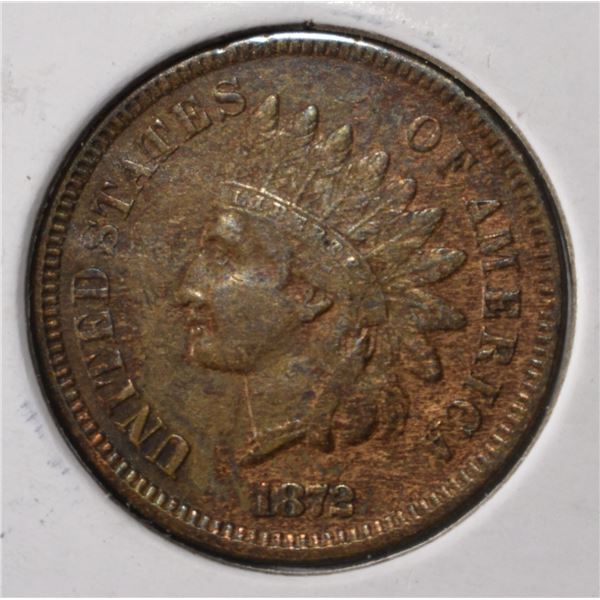 1872 INDIAN CENT VF/XF