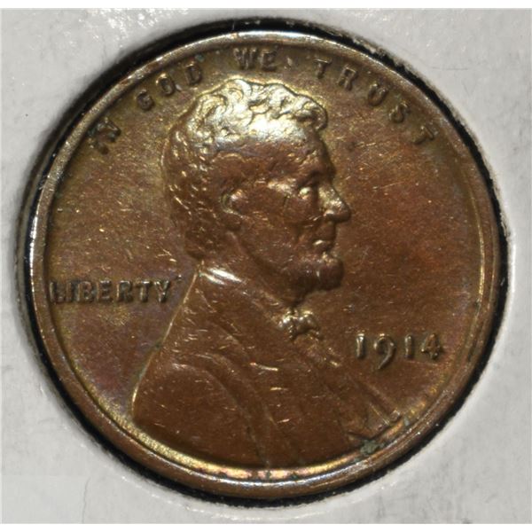 1914 WHEAT CENT CH AU