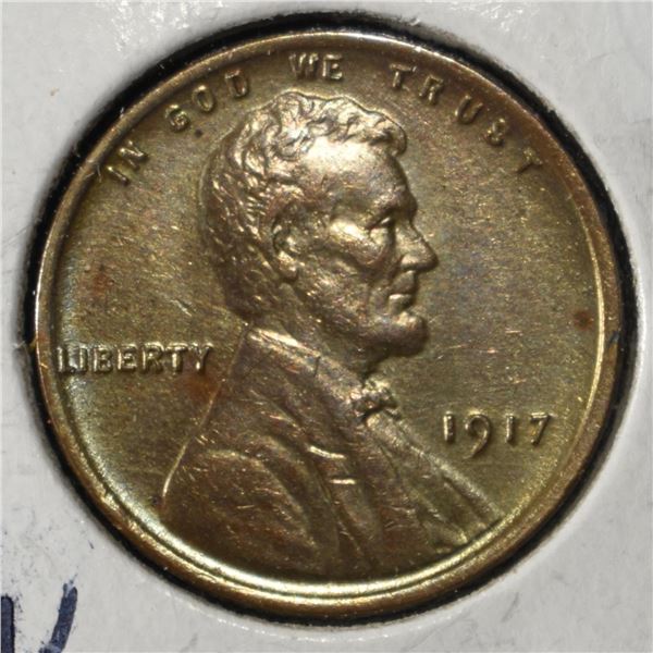 1917 WHEAT CENT CH BU