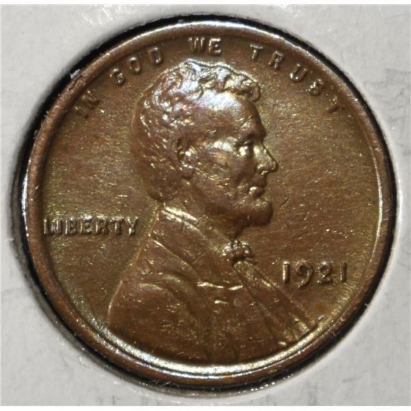 1921 WHEAT CENT BU