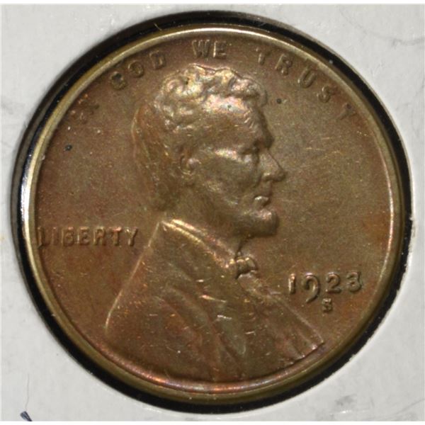1923-S WHEAT CENT AU
