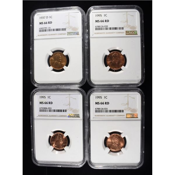 (4) NGC GRADED LINCOLN CENTS