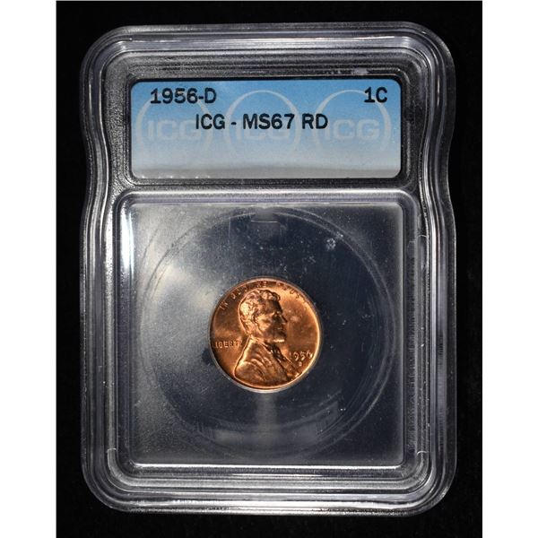 1956-D WHEAT CENT ICG MS67 RD