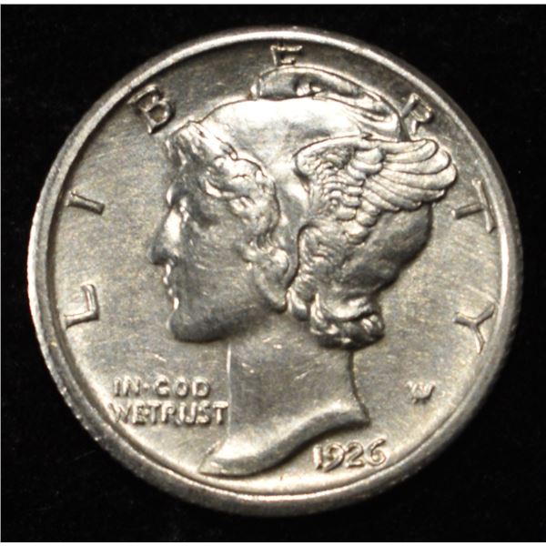 1926-S MERCURY DIME SHARP BU FSB