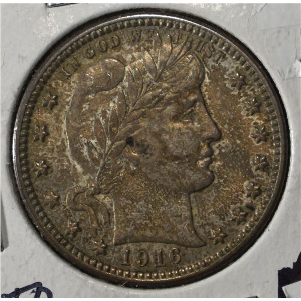 1916 BARBER QUARTER CH TO GEM ORIG UNC