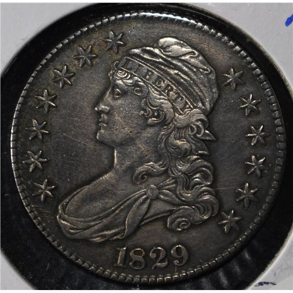 1829 CAPPED BUST HALF DOLLAR AU