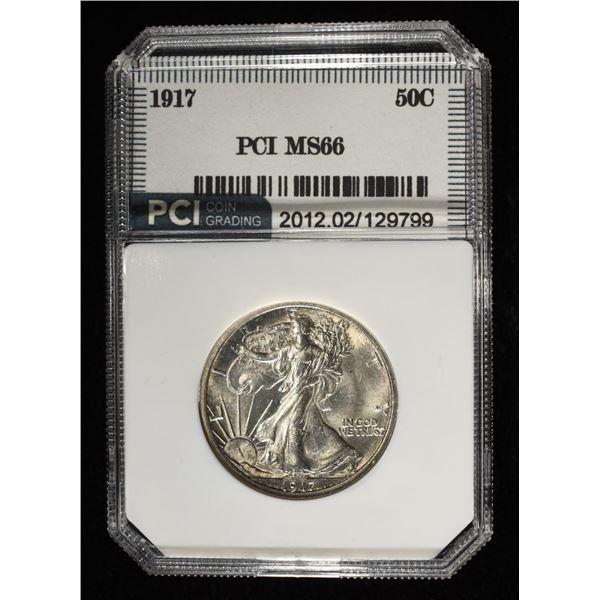 1917 WALKING HALF DOLLAR PCI SUPERB GEM BU