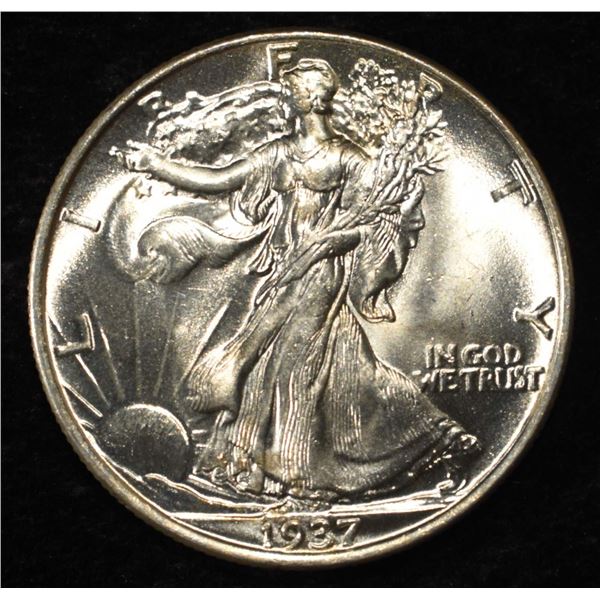 1937 WALKING LIBERTY HALF DOLLAR GEM BU
