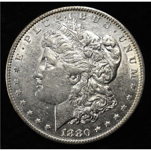 1880-O MORGAN DOLLAR AU