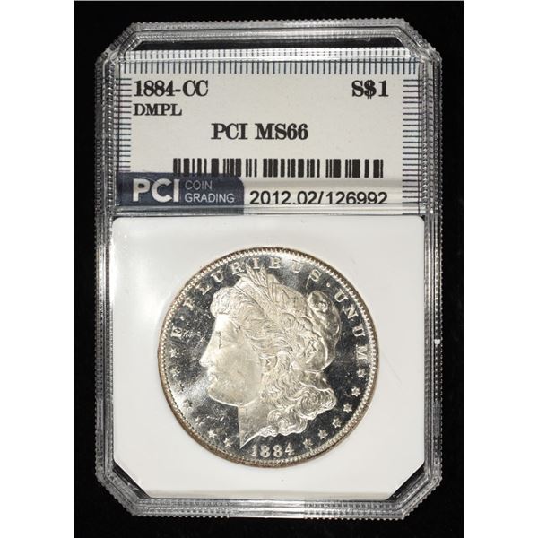 1884-CC MORGAN DOLLAR PCI SUPERB GEM BU DMPL