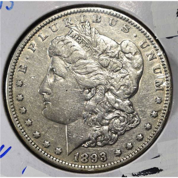 1893 MORGAN DOLLAR AU