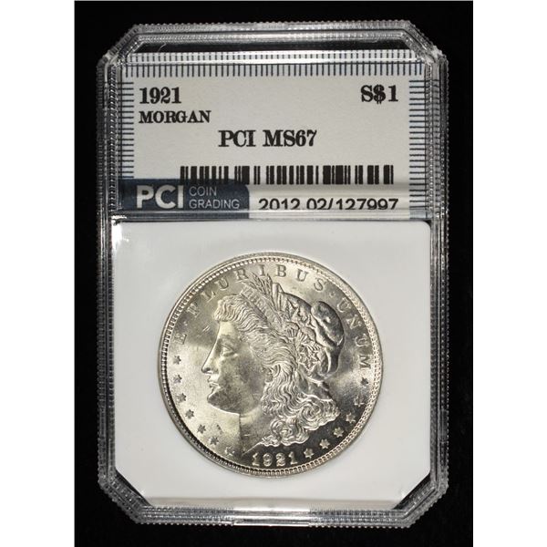 1921 MORGAN DOLLAR PCI SUPERB GEM BU