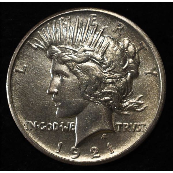 1921 PEACE DOLLAR CH BU GREAT STRIKE