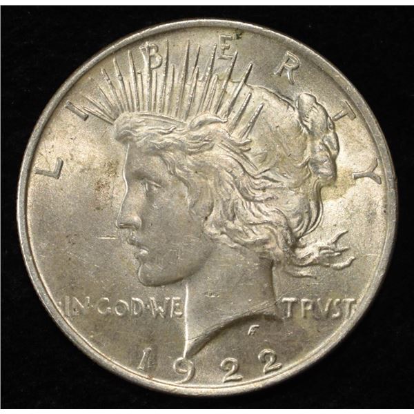 1922 PEACE DOLLAR XF/AU