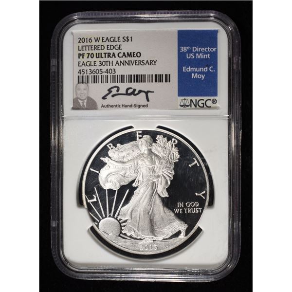 2016-W AMERICAN SILVER EAGLE NGC PF70 ULTRA CAMEO