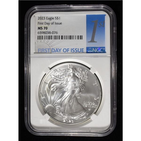 2023 AMERICAN SILVER EAGLE NGC MS70 FDI