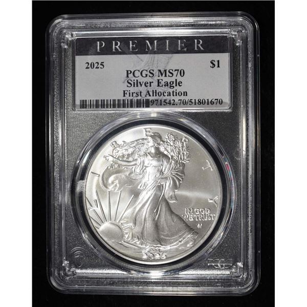 2025 AMERICAN SILVER EAGLE PCGS MS70 FA