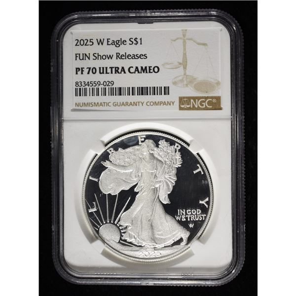 2025-W AMERICAN SILVER EAGLE FUN NGC PF70 UCAM