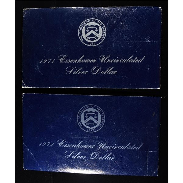 (2) 1971 EISENHOWER DOLLAR BLUE PACKAGING