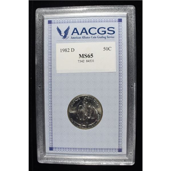 1982-D 50C COMMEM WASHINGTON AACGS GEM BU
