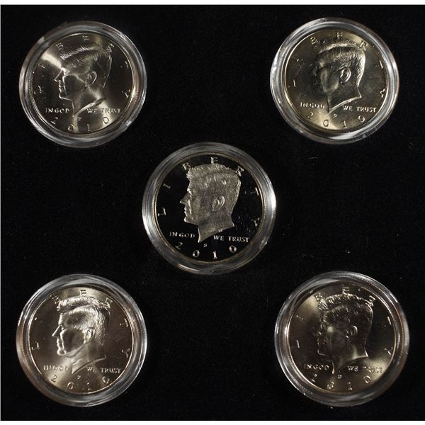 2010 (5) KENNEDY HALF DOLLARS