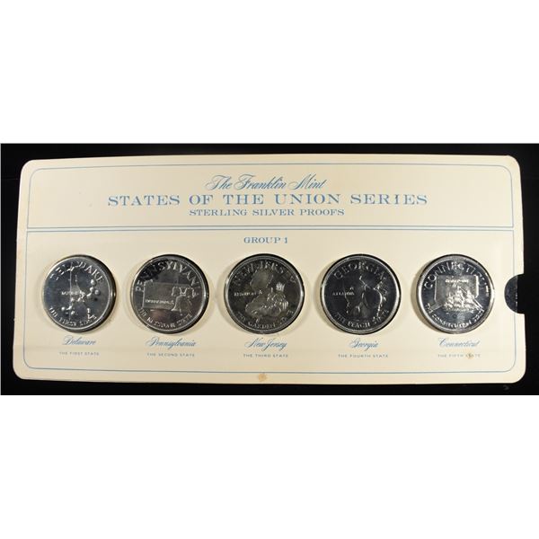 FRANKLIN MINT STATES OF UNION SERIES SILVER PROOFS