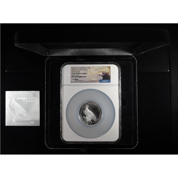 2016-P WEDGE-TAILED EAGLE 5 OZ .999 NGC PF69