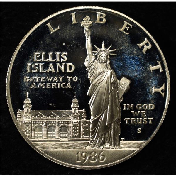 1986-S $1 COMMEM STATUE OF LIBERTY PR DCAM