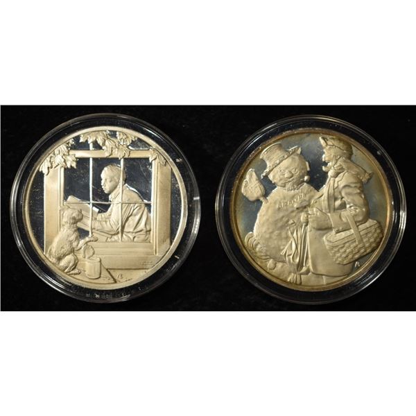 (2) 1 OZ 90% STERLING SILVER