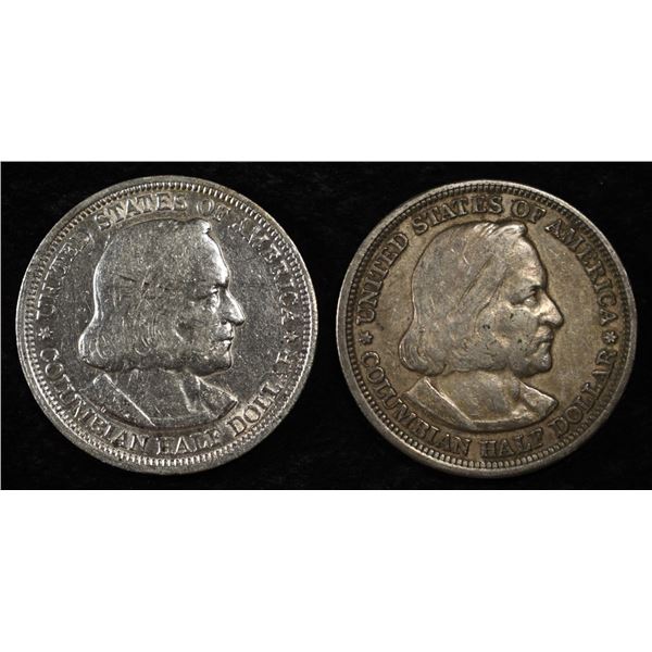 (2) 1893 COLUMBIAN EXPO HALF DOLLARS