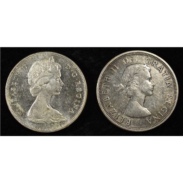 (2) 80% SILVER CANADIAN DOLLARS