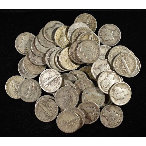 (50) 90% SILVER MERCURY DIMES