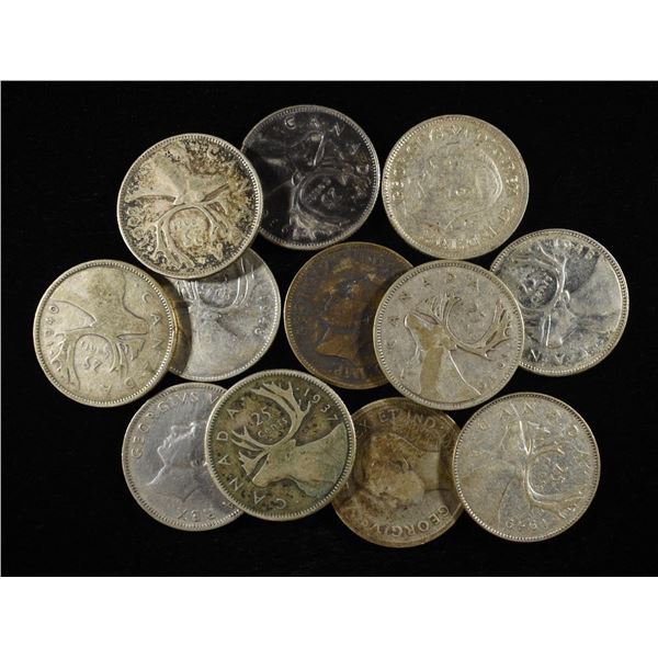 $3 80% SILVER CANADIAN QUARTERS