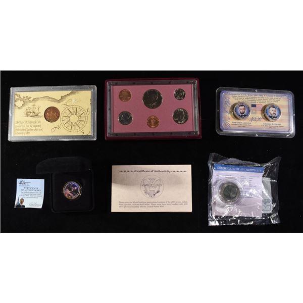 (5) COIN SETS AND PLAQUES