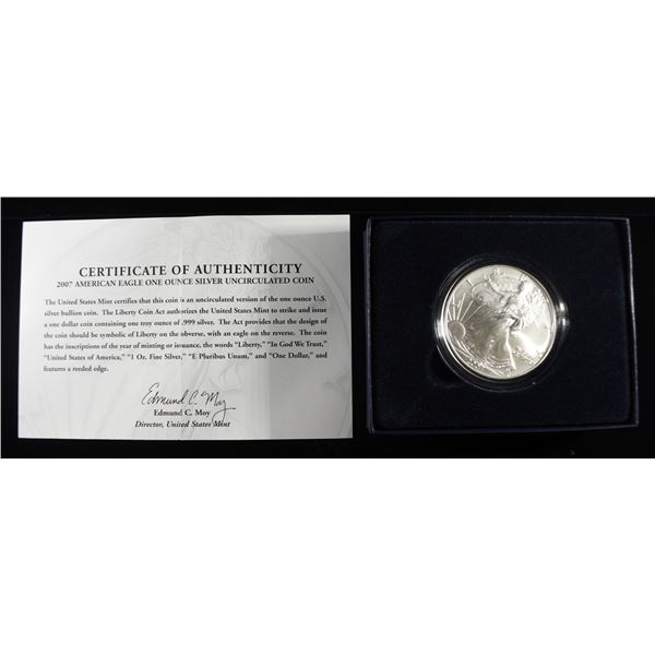 2007-W AMERICAN SILVER EAGLE