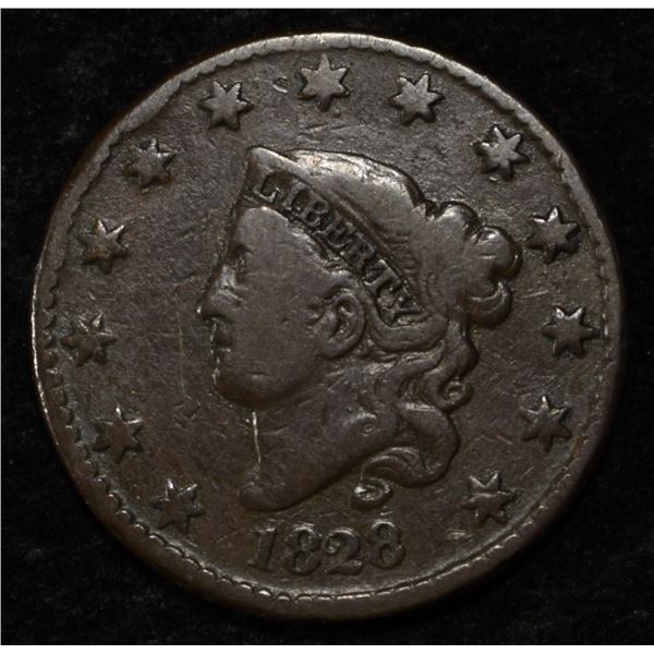1828 LARGE CENT VG