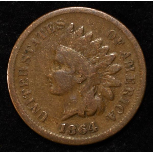 1864 INDIAN CENT VG/F