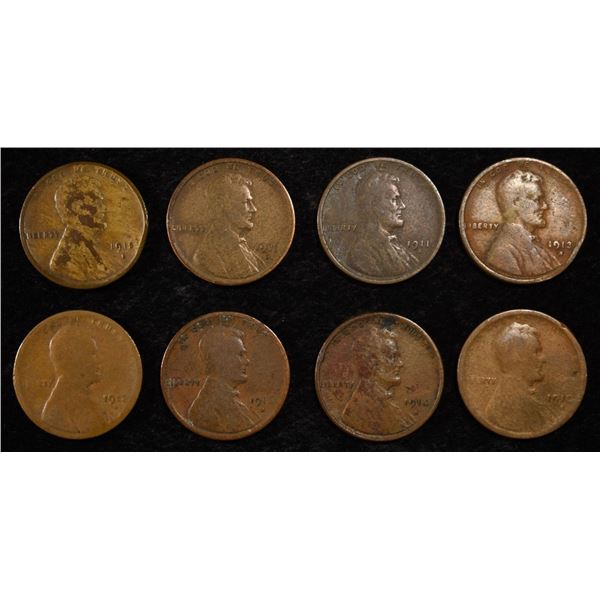 8 NICE EARLY SEMIKEY WHEAT CENTS