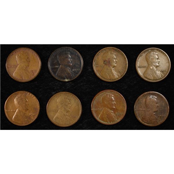 8 NICE EARLY SEMIKEY WHEAT CENTS