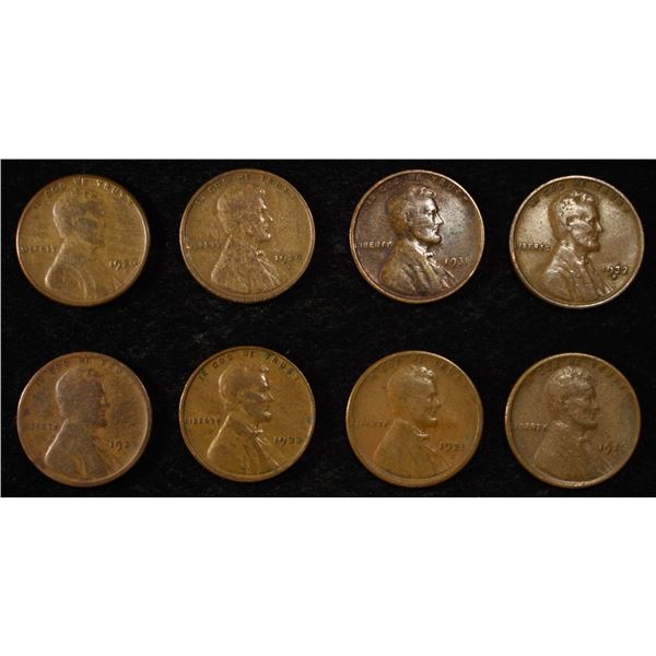 8 NICE EARLY SEMIKEY WHEAT CENTS
